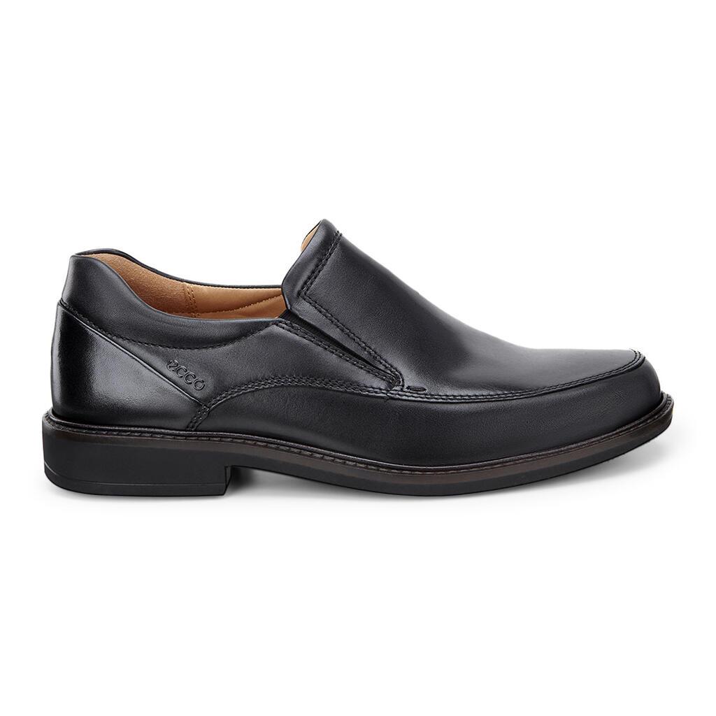 Ecco Holton Apron Toe Mens Slip On Dress Shoes In Black Online - India JUF-473158